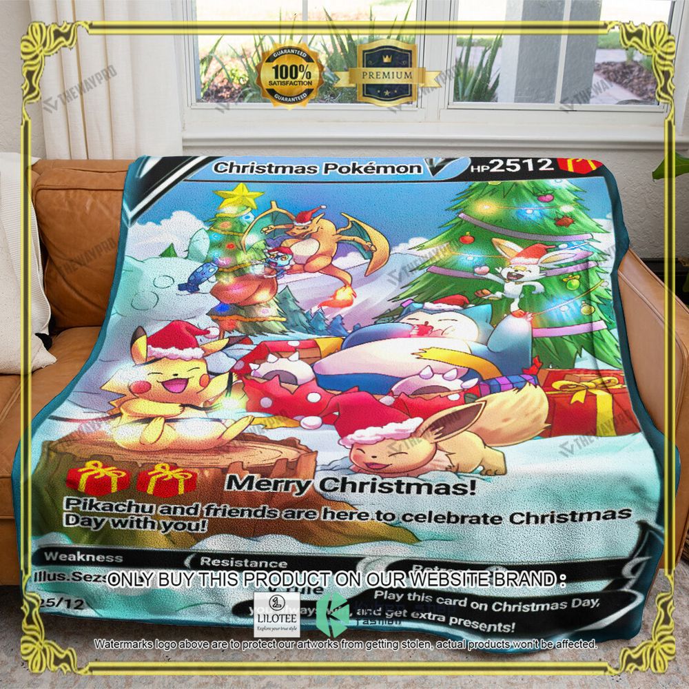 Holo Pokemon Christmas Anime Pokemon Blanket - LIMITED EDITION 4