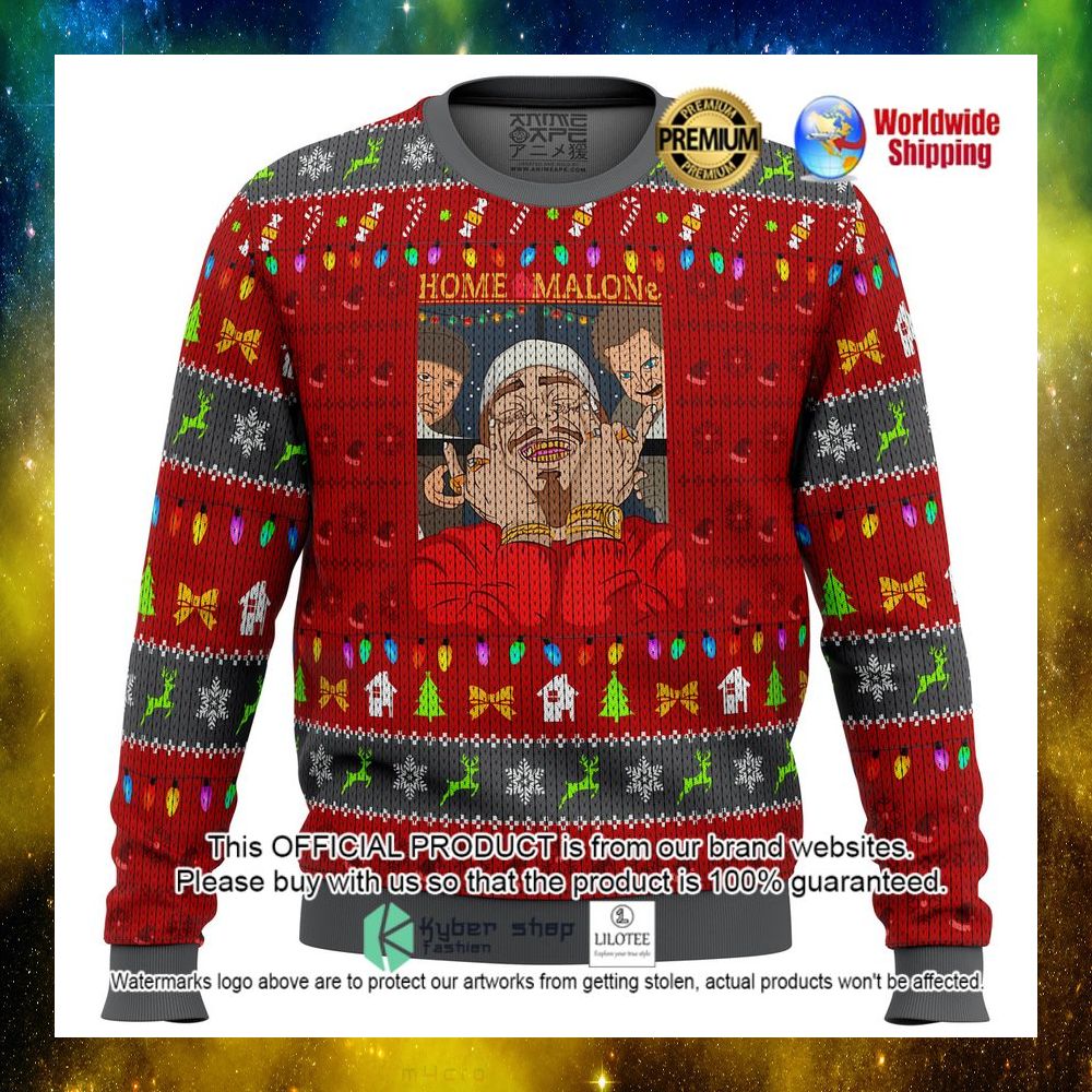 home malone meme christmas sweater 1 558