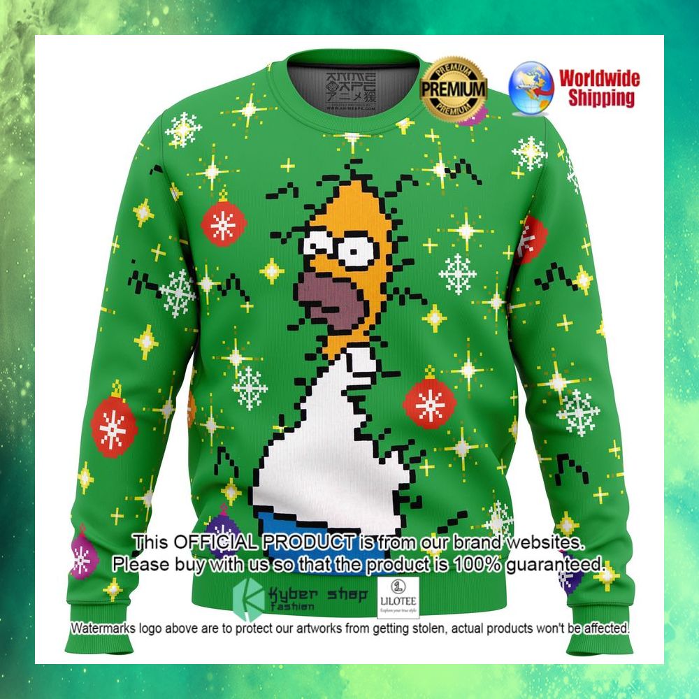 homer bush meme homer simpson the simpsons christmas sweater 1 659