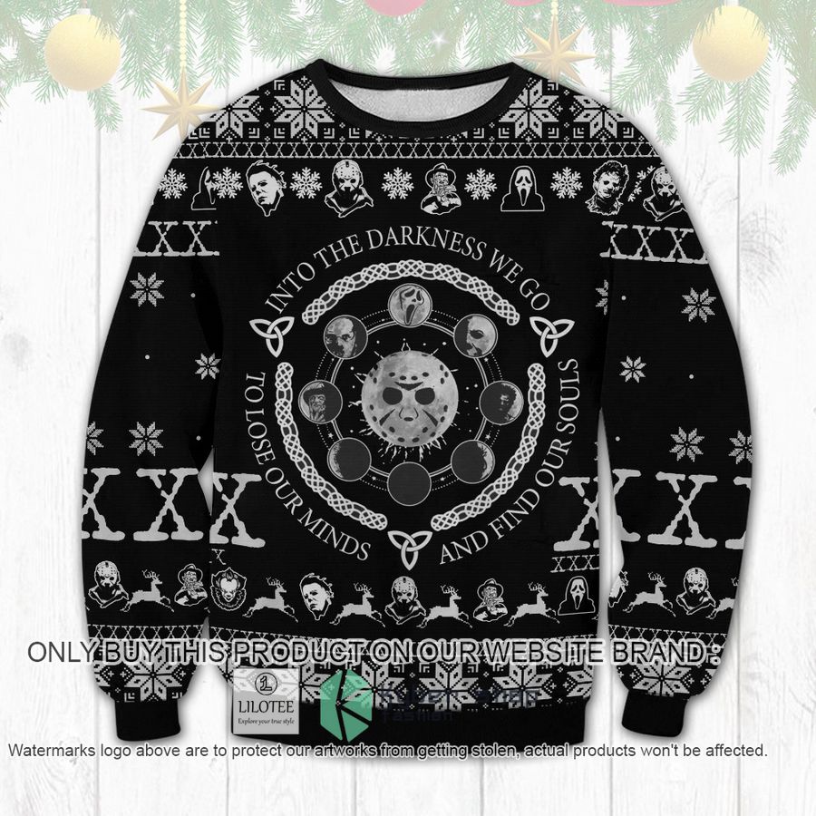 Horror Darkness Christmas Sweater, Sweatshirt 9