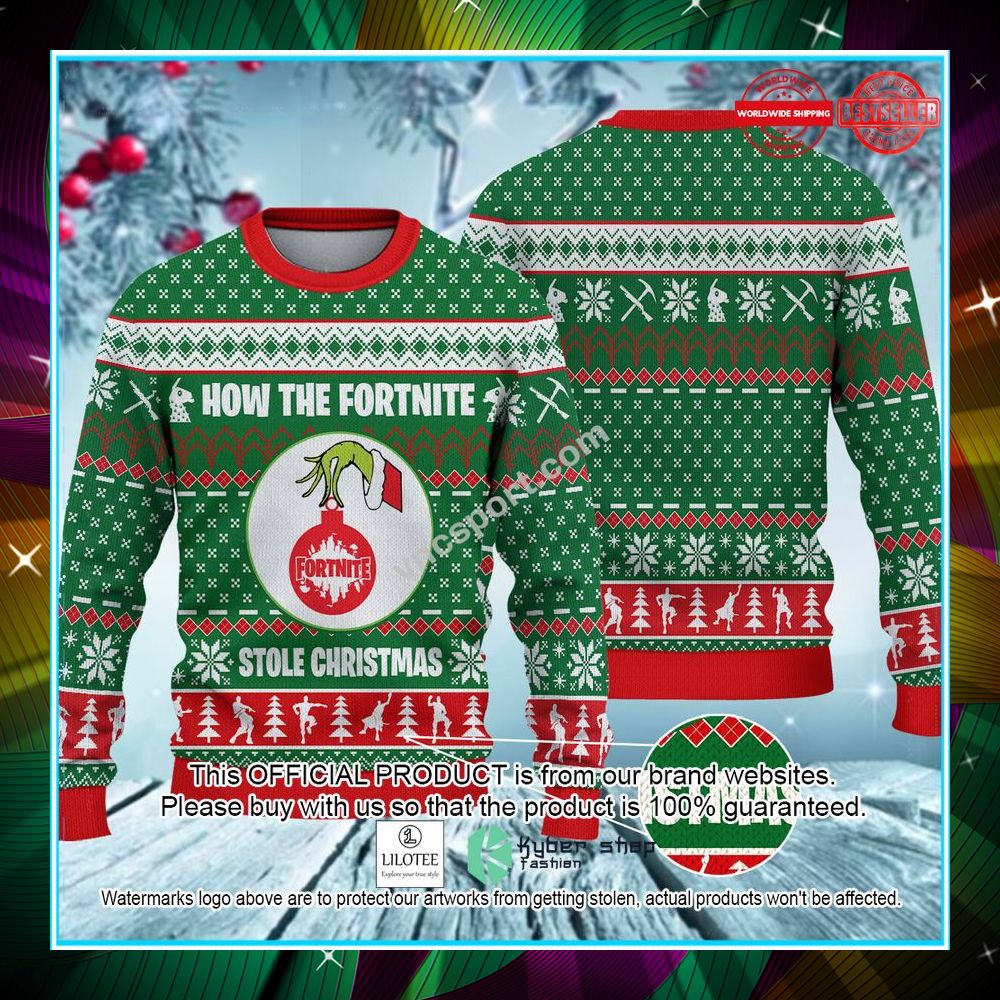 how the fortnite stole christmas christmas sweater 1 90