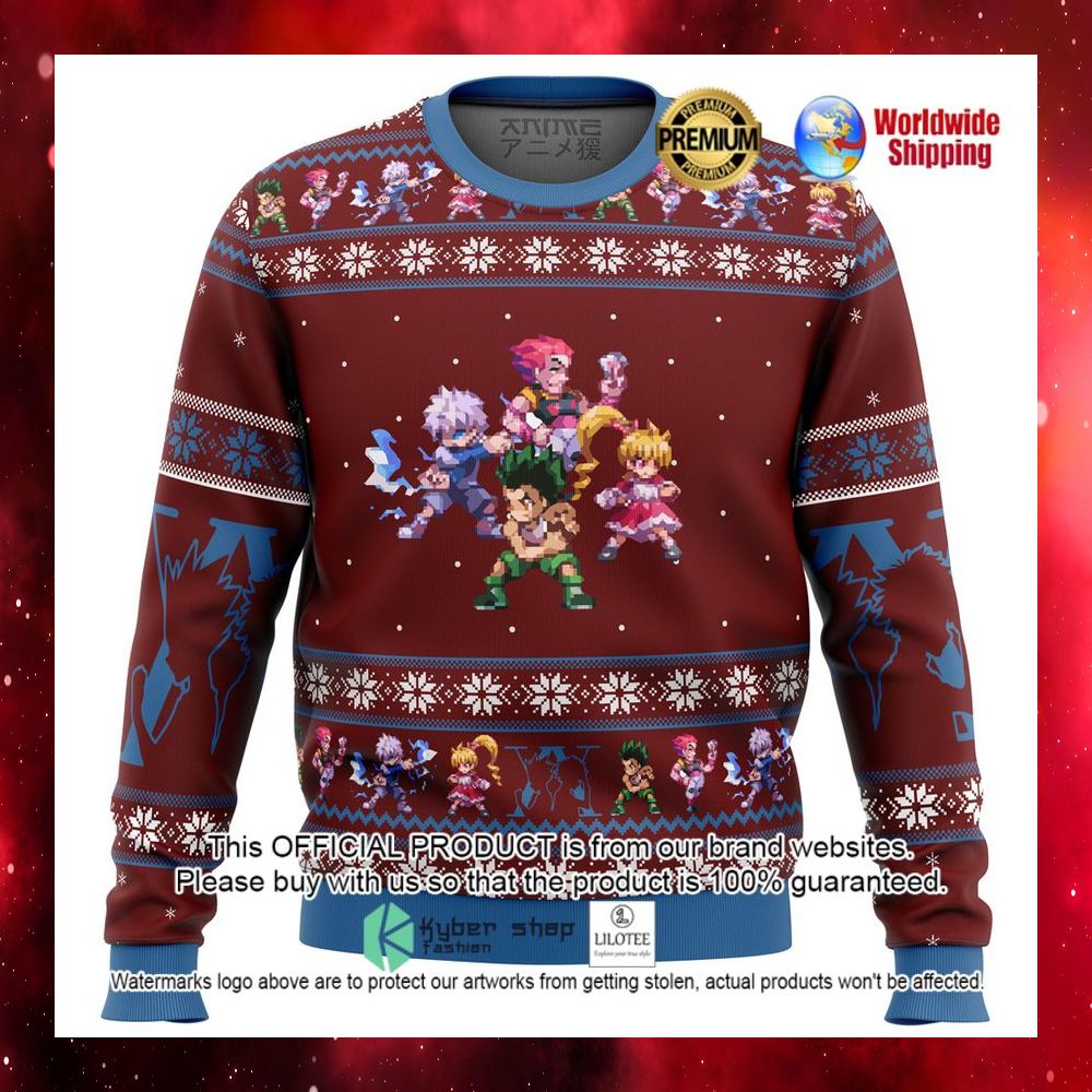 hunter x hunter sprites anime christmas sweater 1 428