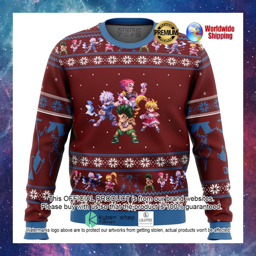 hunter x hunter sprites anime christmas sweater 1 55