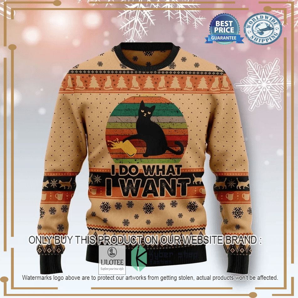 i do what i want black cat ugly sweater 1 94222