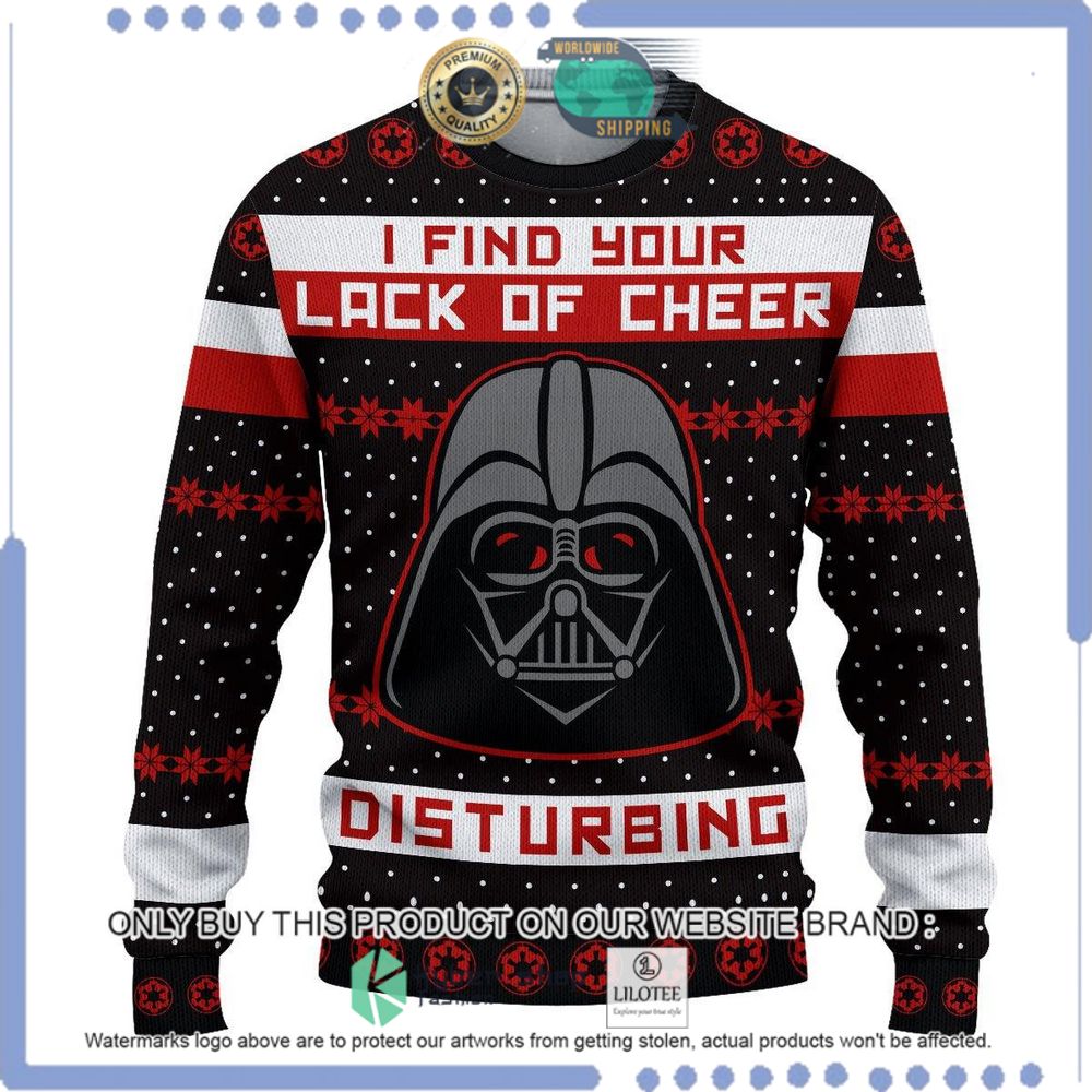 i find your lack of cheer disturbing darth vader star wars christmas sweater 1 44262