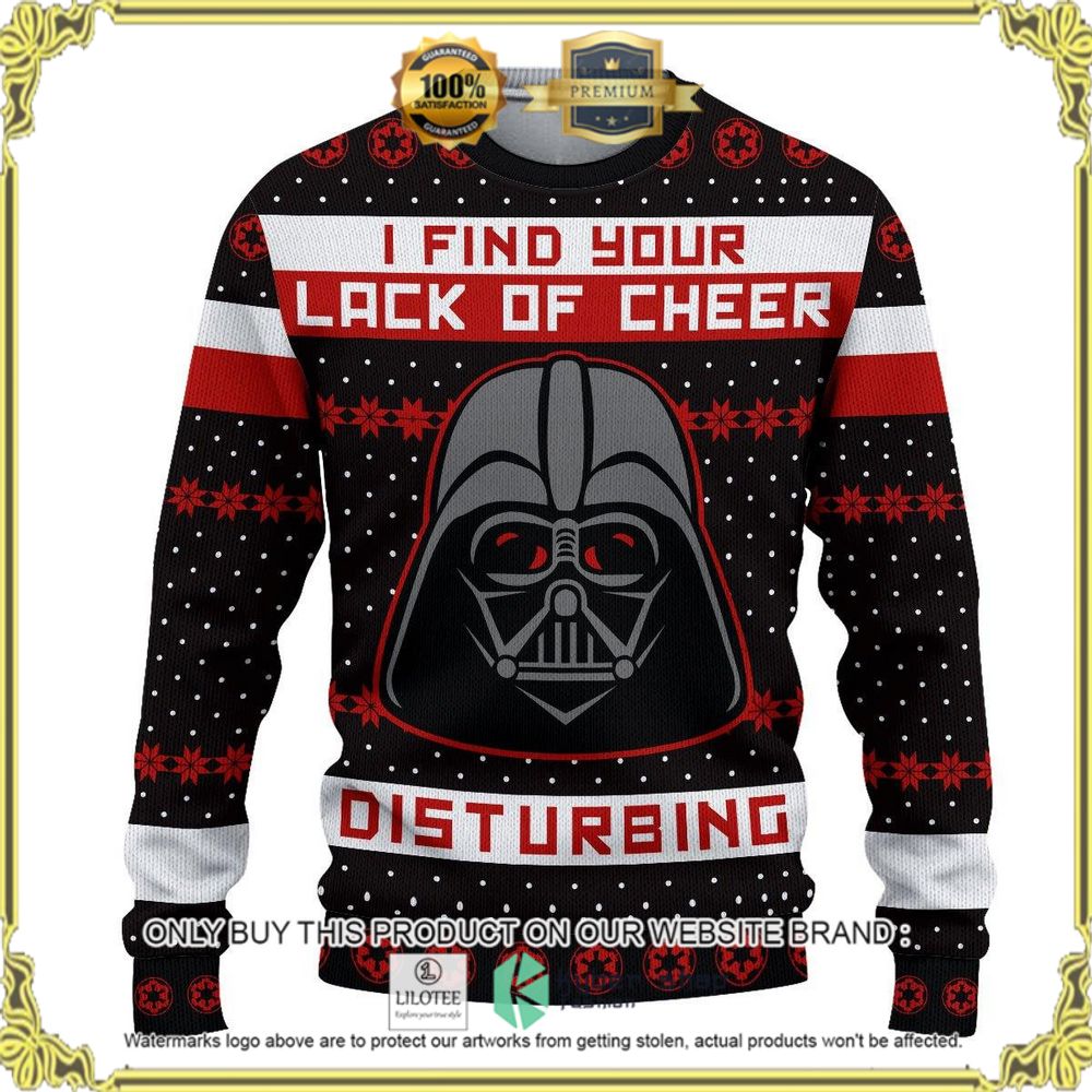 i find your lack of cheer disturbing darth vader star wars christmas sweater 1 97692