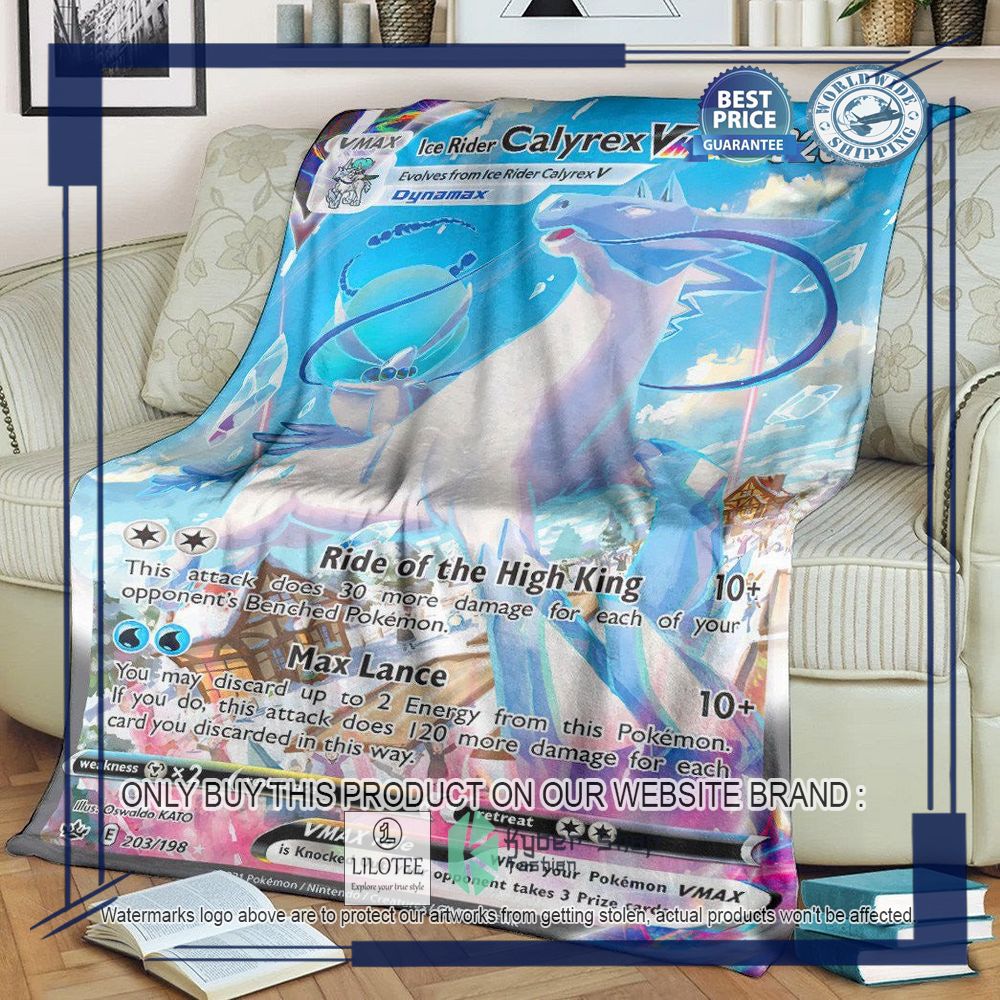 Ice Rider Calyrex VMAX Pokemon Blanket - LIMITED EDITION 9