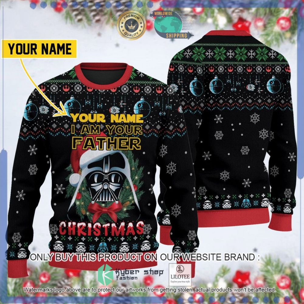 im your father darth vader star wars your name christmas sweater 1 3019
