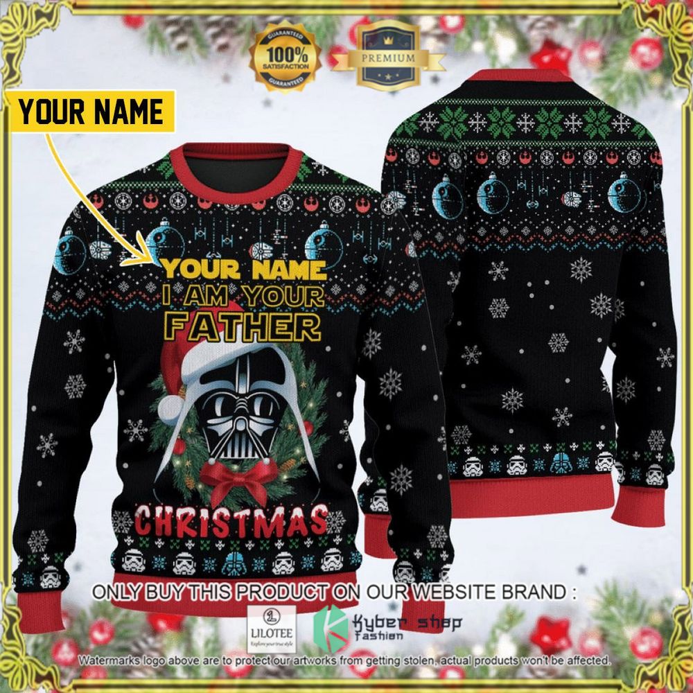 im your father darth vader star wars your name christmas sweater 1 98443