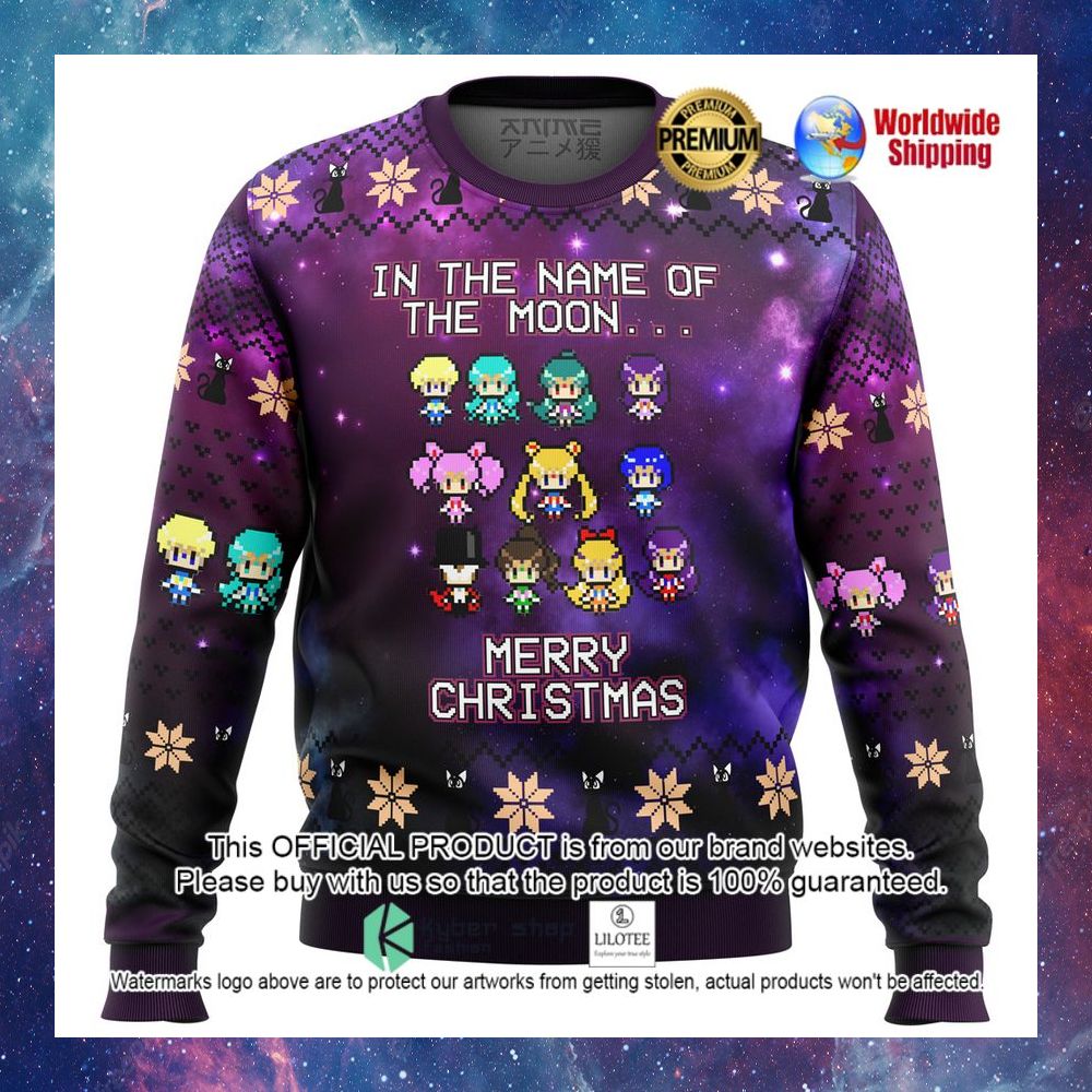 in the name of the moon anime christmas sweater 1 402