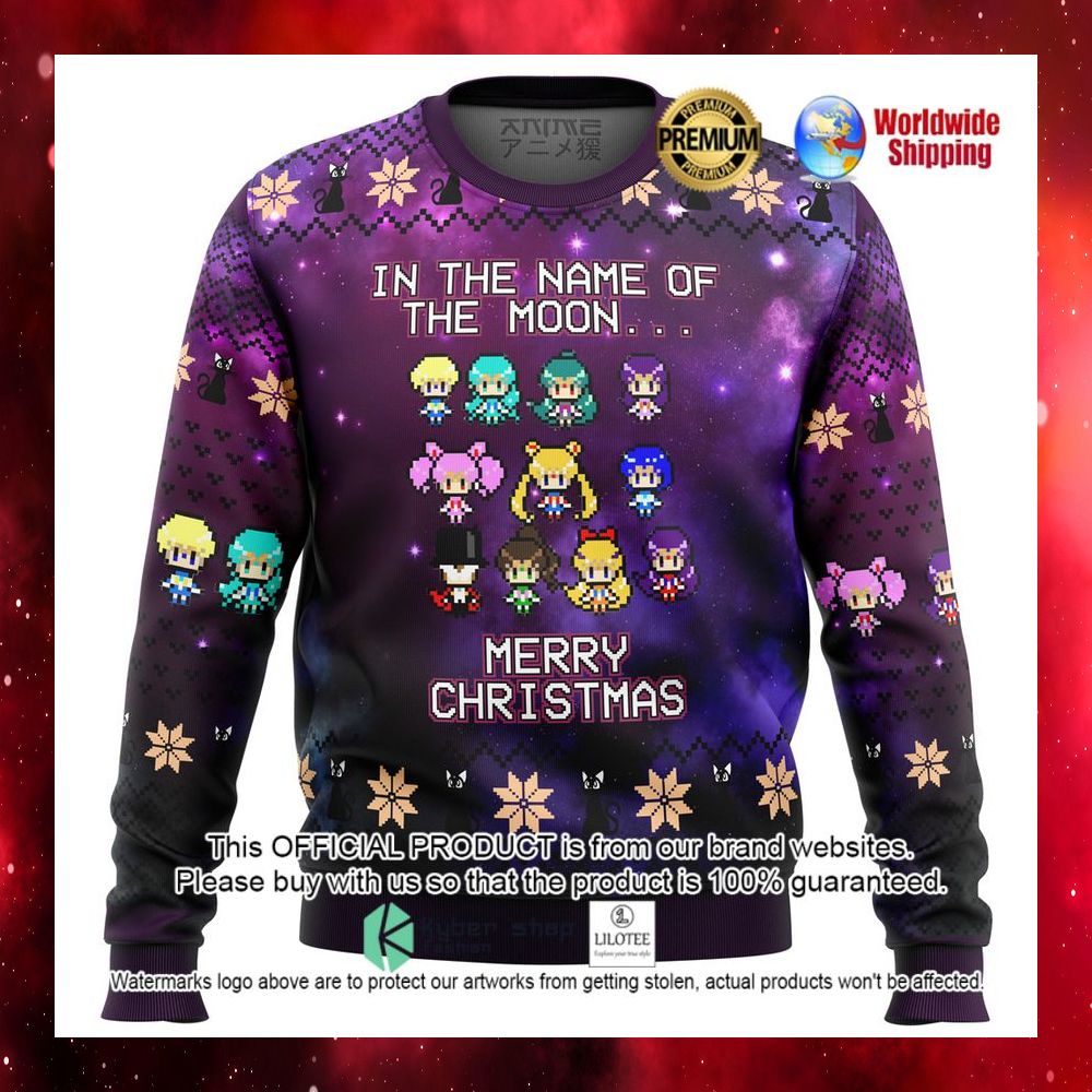 in the name of the moon anime christmas sweater 1 461