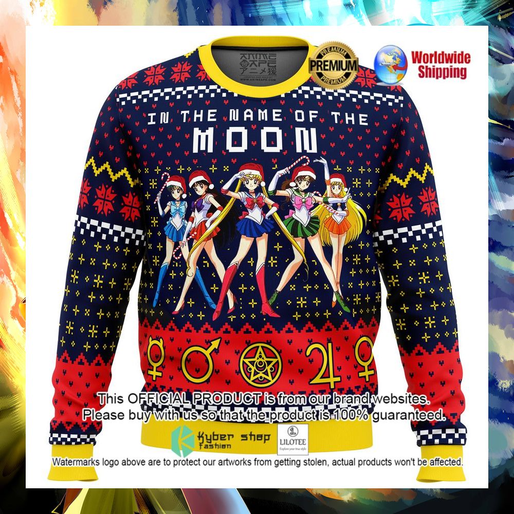 in the name of the moon anime christmas sweater 1 793