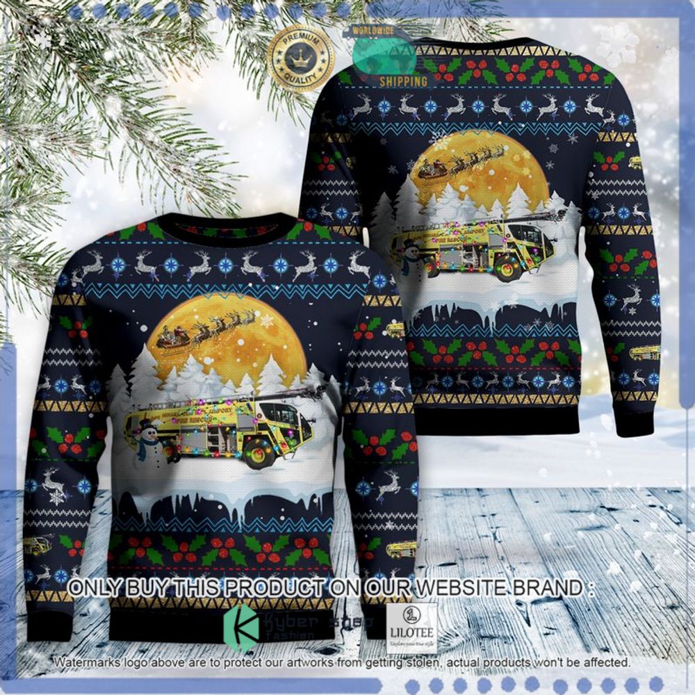 indianapolis airport authority fire department christmas sweater 1 27834