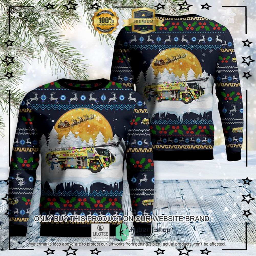 indianapolis airport authority fire department christmas sweater 1 74383