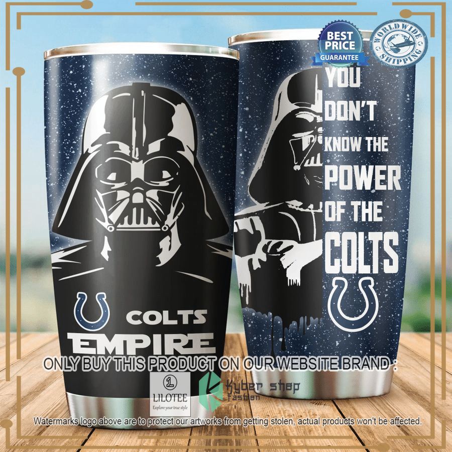 indianapolis colts stars wars you dont know the power tumbler 1 14724