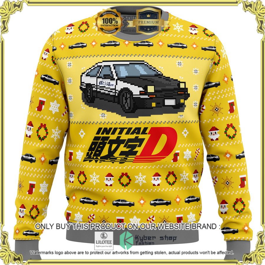 initial d classic toyota car christmas sweater 1 84246