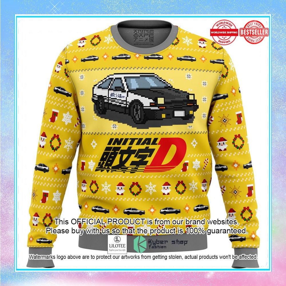 initial d classic toyota car sweater christmas 1 415