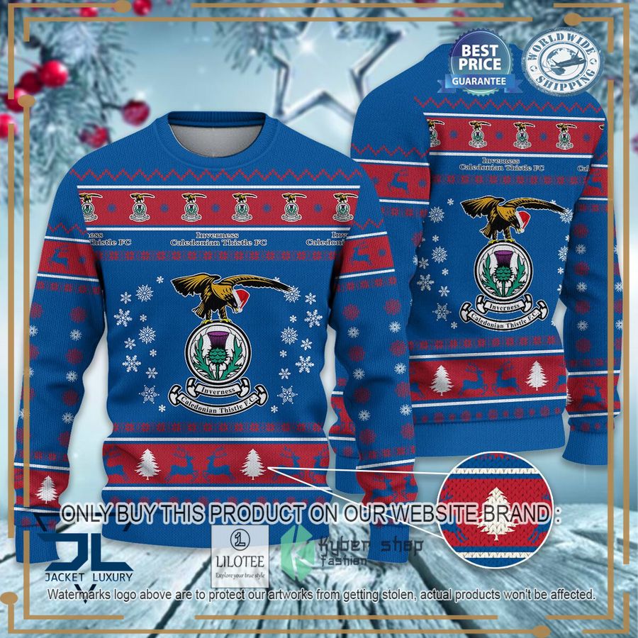 inverness caledonian thistle f c christmas sweater 1 17947