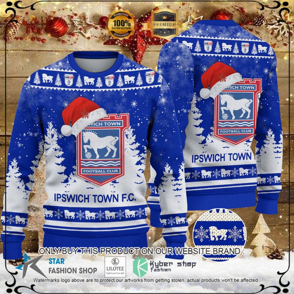 ipswich town f c blue white christmas sweater 1 89604