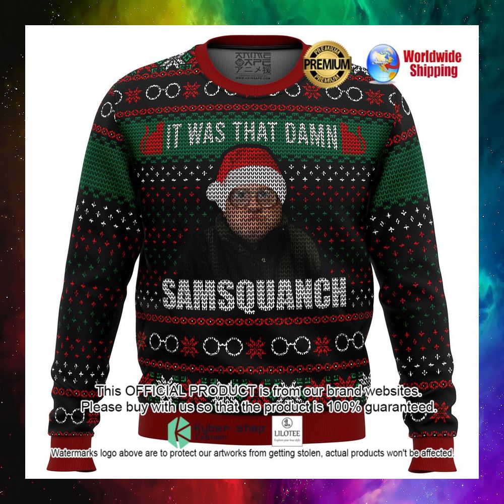 it was that damn samsquanch christmas sweater 1 107