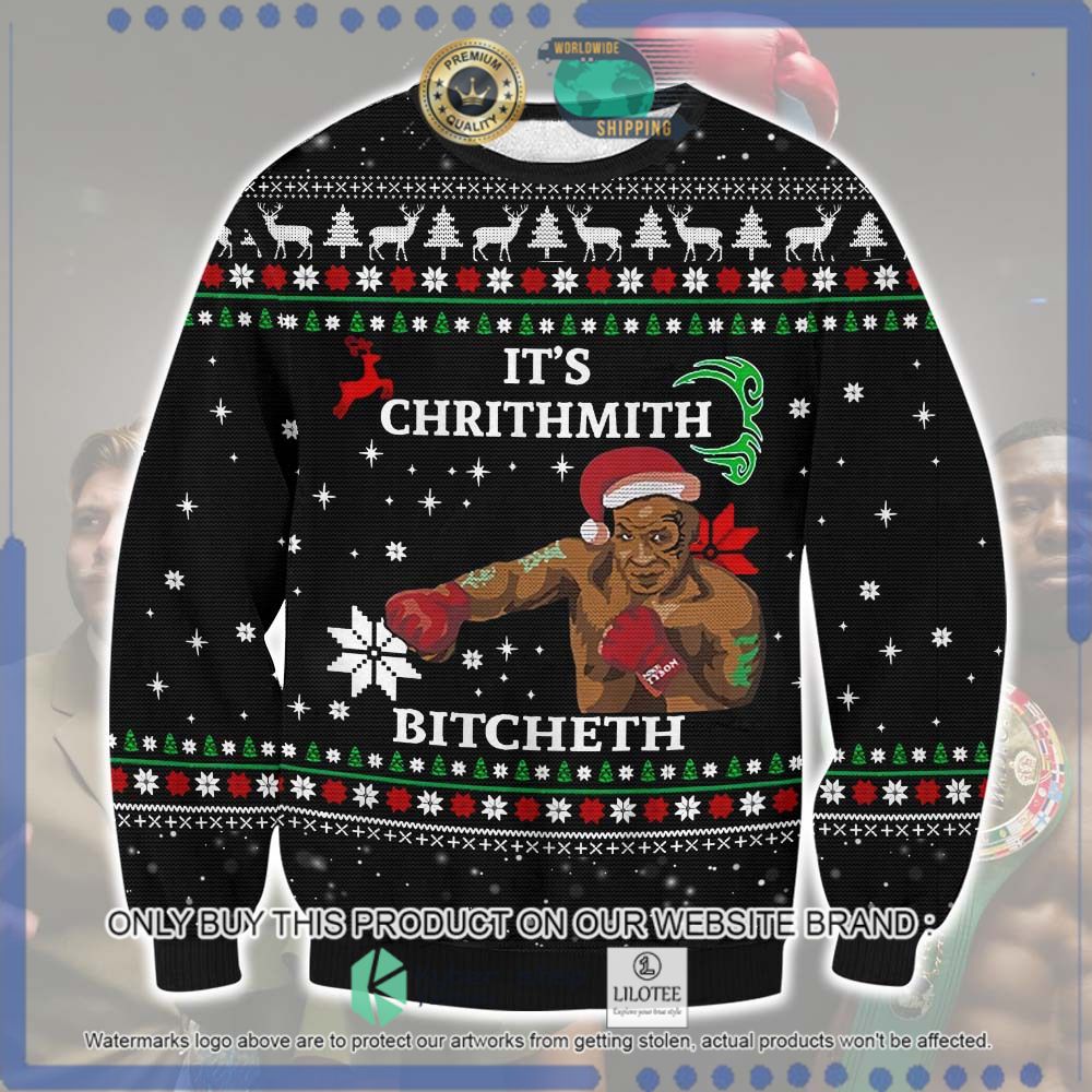 its chrithmith bitcheth mike tyson christmas sweater 1 28097