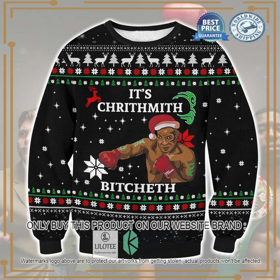 its chrithmith bitcheth mike tyson ugly christmas sweater 1 96025