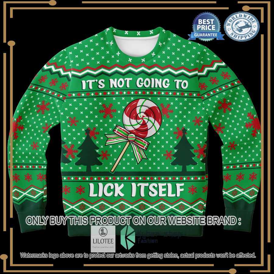 its not going to lick itself christmas sweater 1 80525