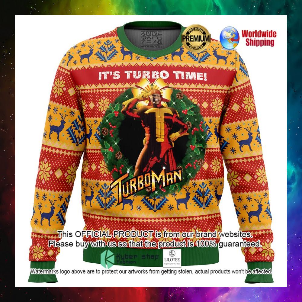 its turbo time turbo man christmas sweater 1 45