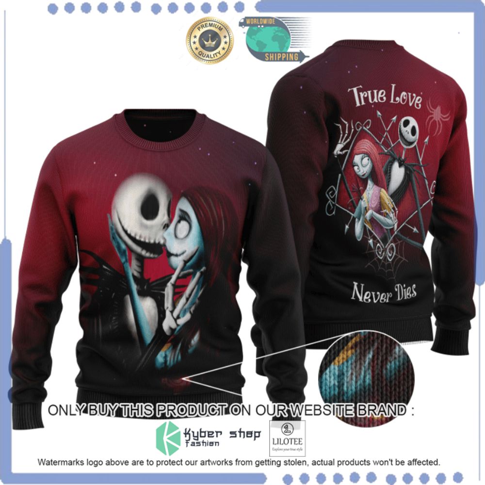 jack and sally true love never dies christmas sweater 1 17131