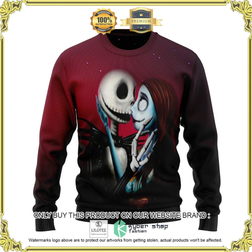 jack and sally true love never dies christmas sweater 1 62991
