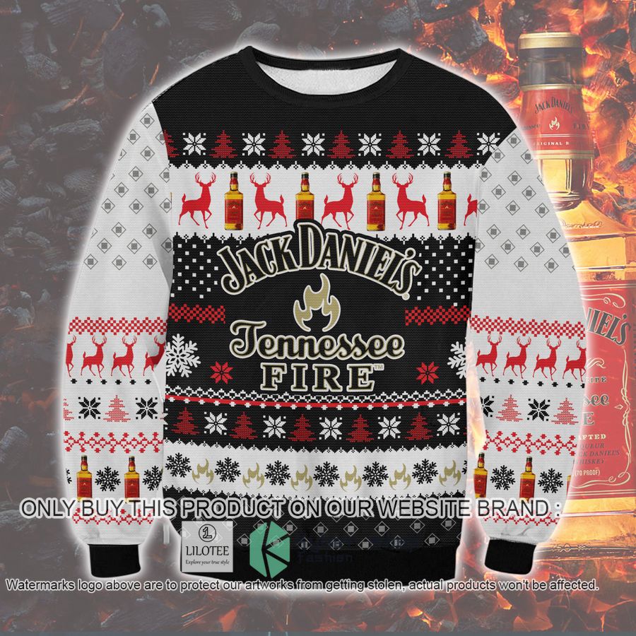 Jack Daniel's Fire Christmas Sweater, Sweatshirt 8