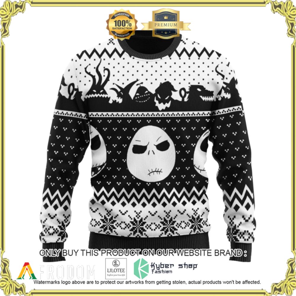 jack skellington the nightmare before christmas pattern christmas sweater 1 4886