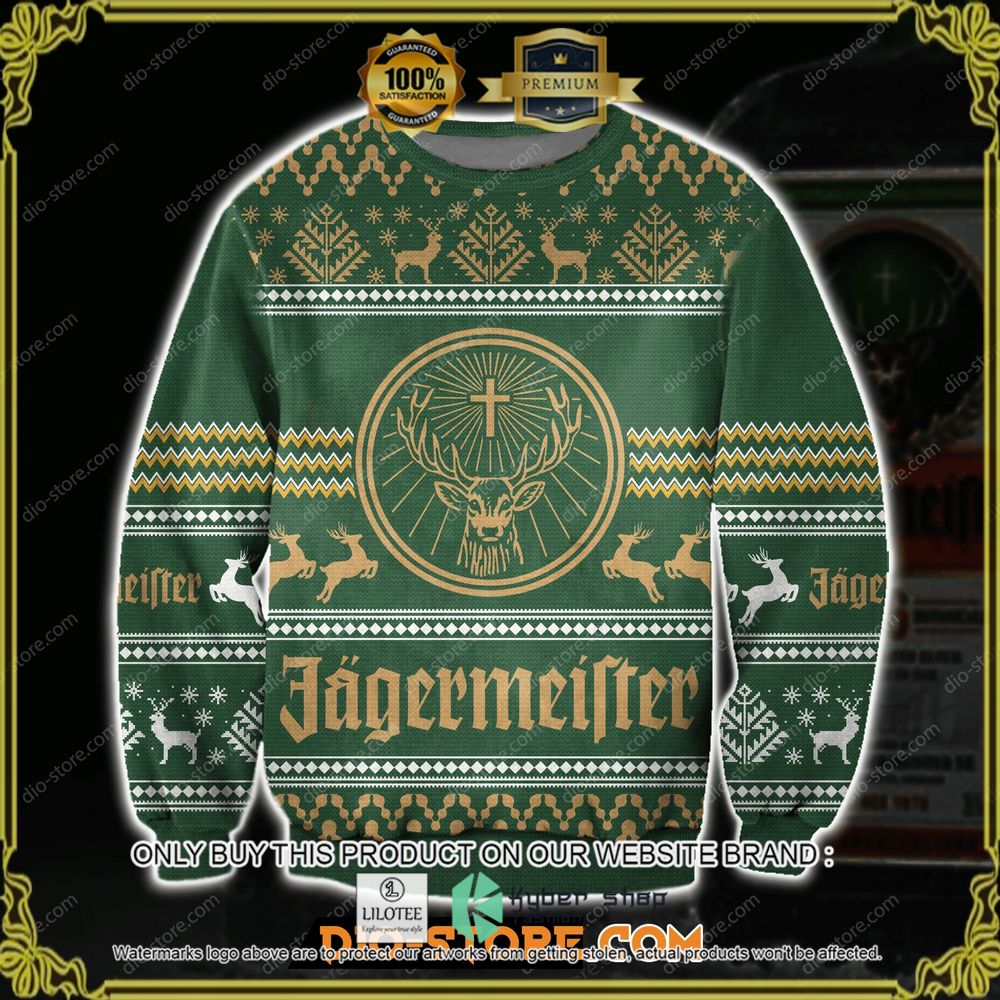 jagermeister green knitted christmas sweater 1 98304