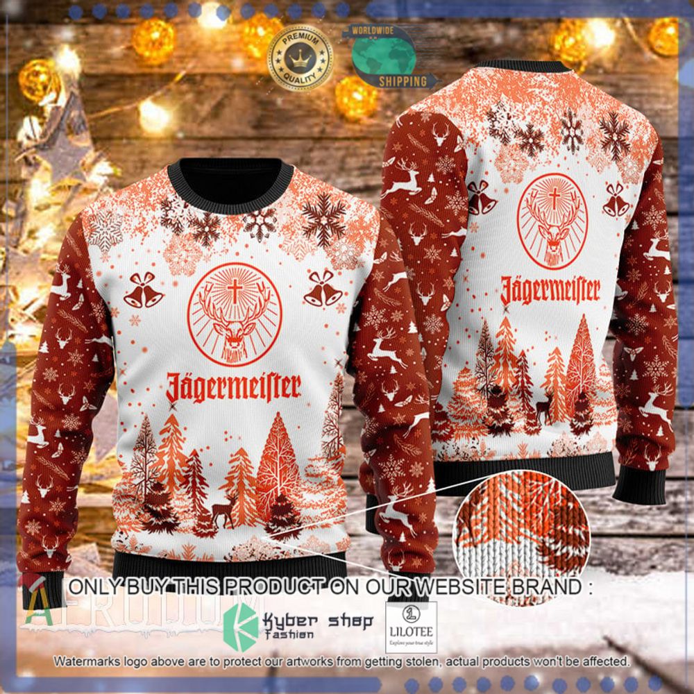 jagermeister red white christmas sweater 1 55376