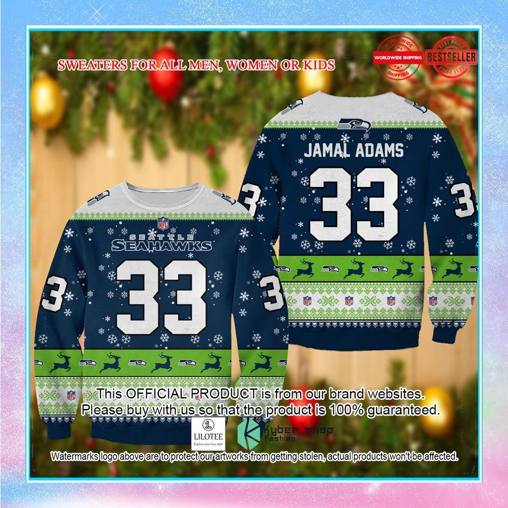 jamal adams seattle seahawks christmas sweater 1 653