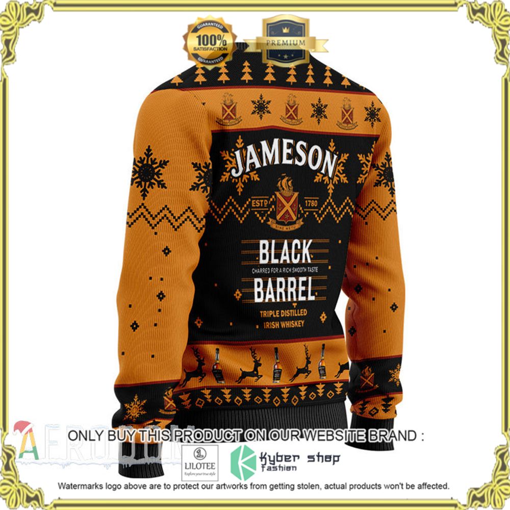 jameson black barrel whiskey christmas sweater 1 63484