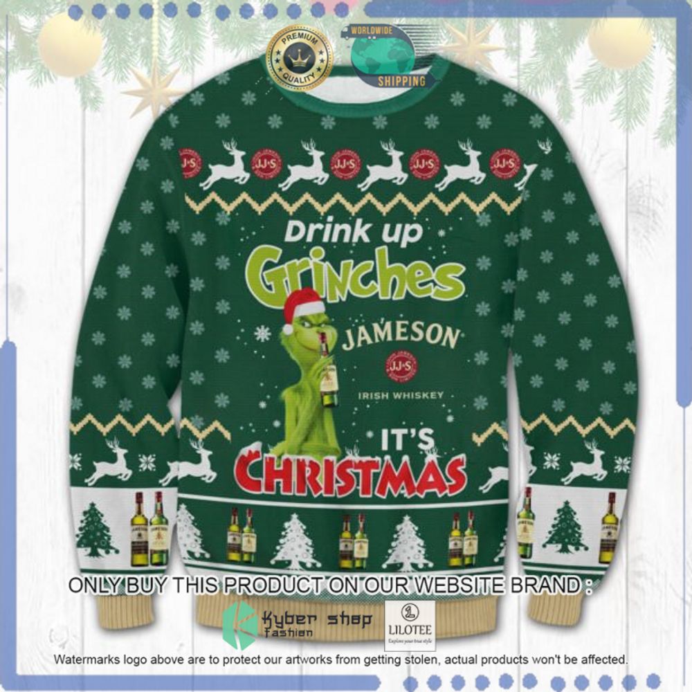 Jameson Drink Up Grinches Ugly Christmas Sweater - LIMITED EDITION 8