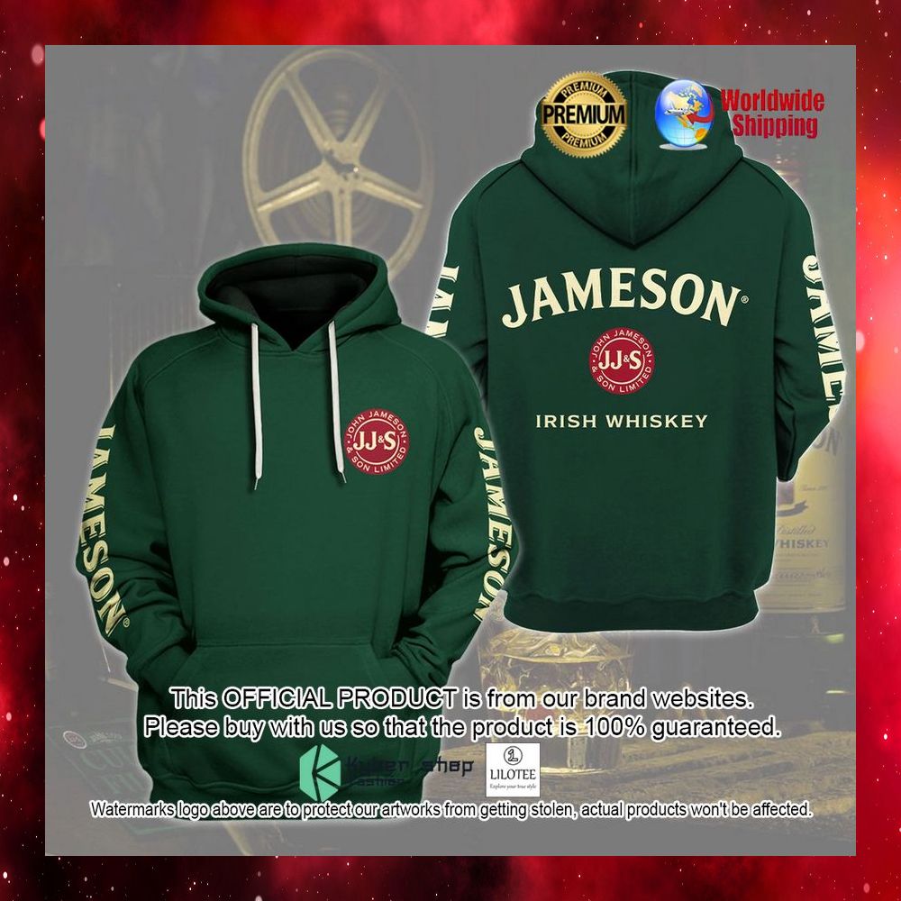 jameson irish whiskey green 3d hoodie shirt 1 959