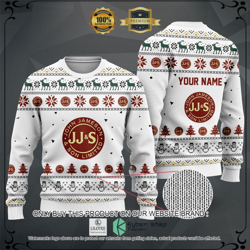 jameson limited your name white christmas sweater hoodie sweater 1 99582