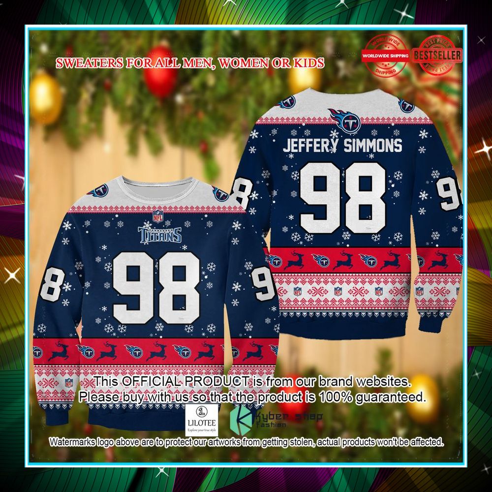 jeffery simmons tennessee titans christmas sweater 1 220