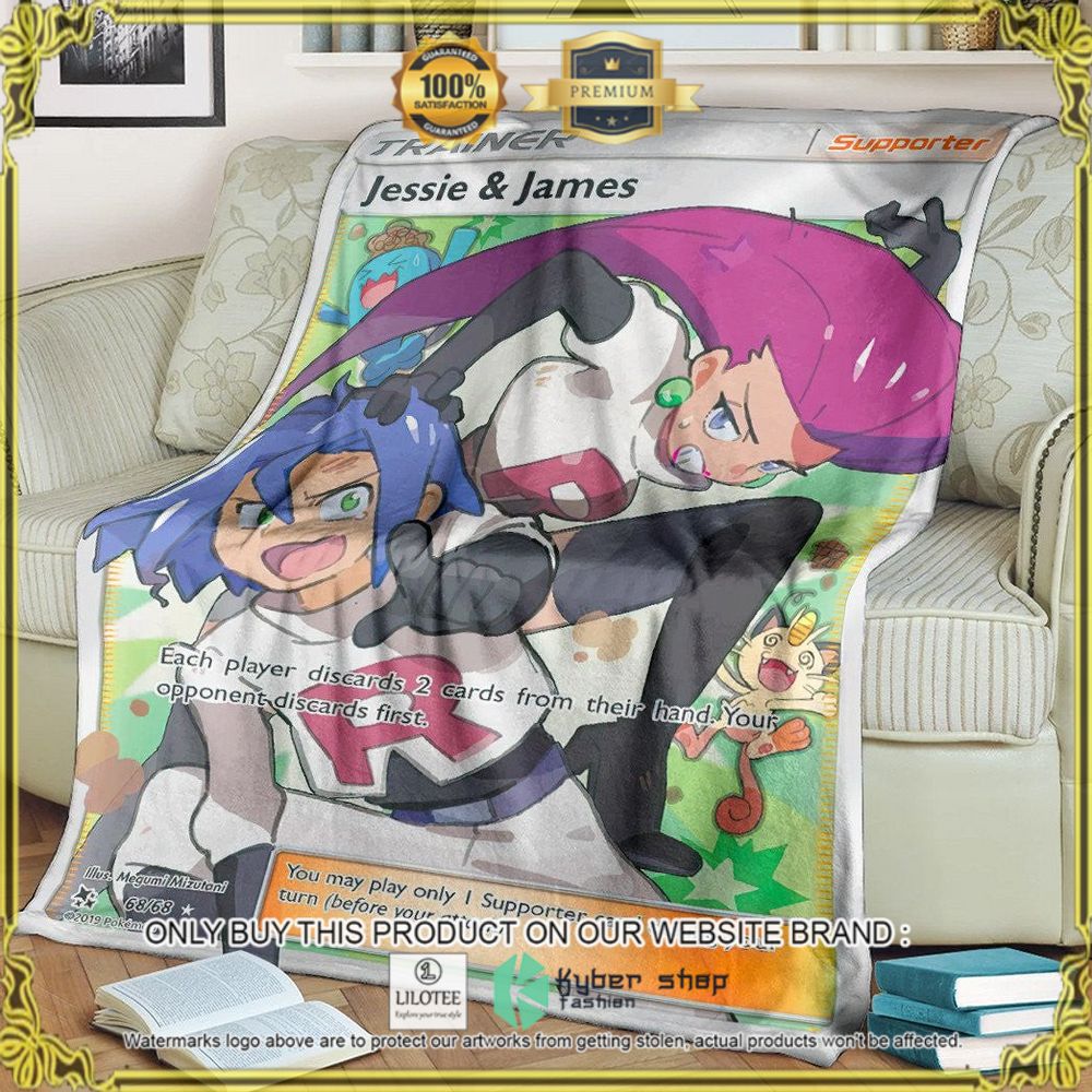 Jessie and James Trainer Custom Pokemon Soft Blanket - LIMITED EDITION 9