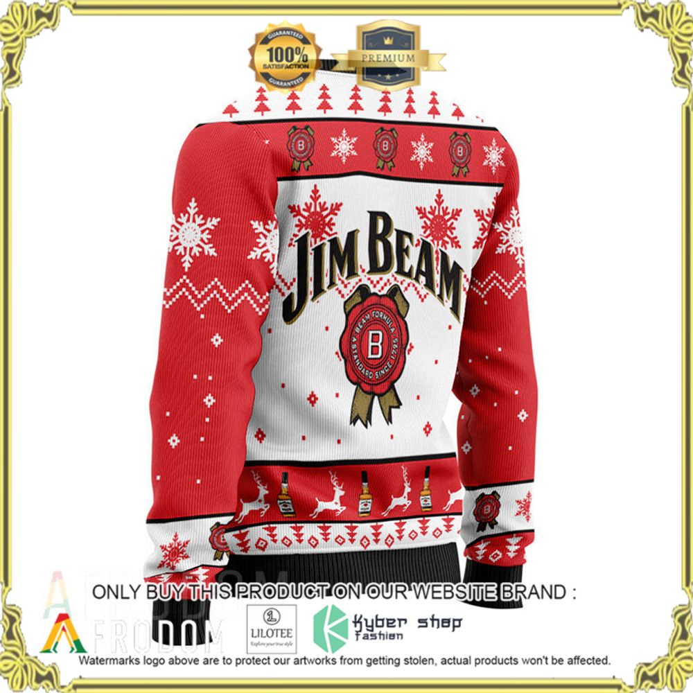 jim beam red white christmas sweater 1 27345