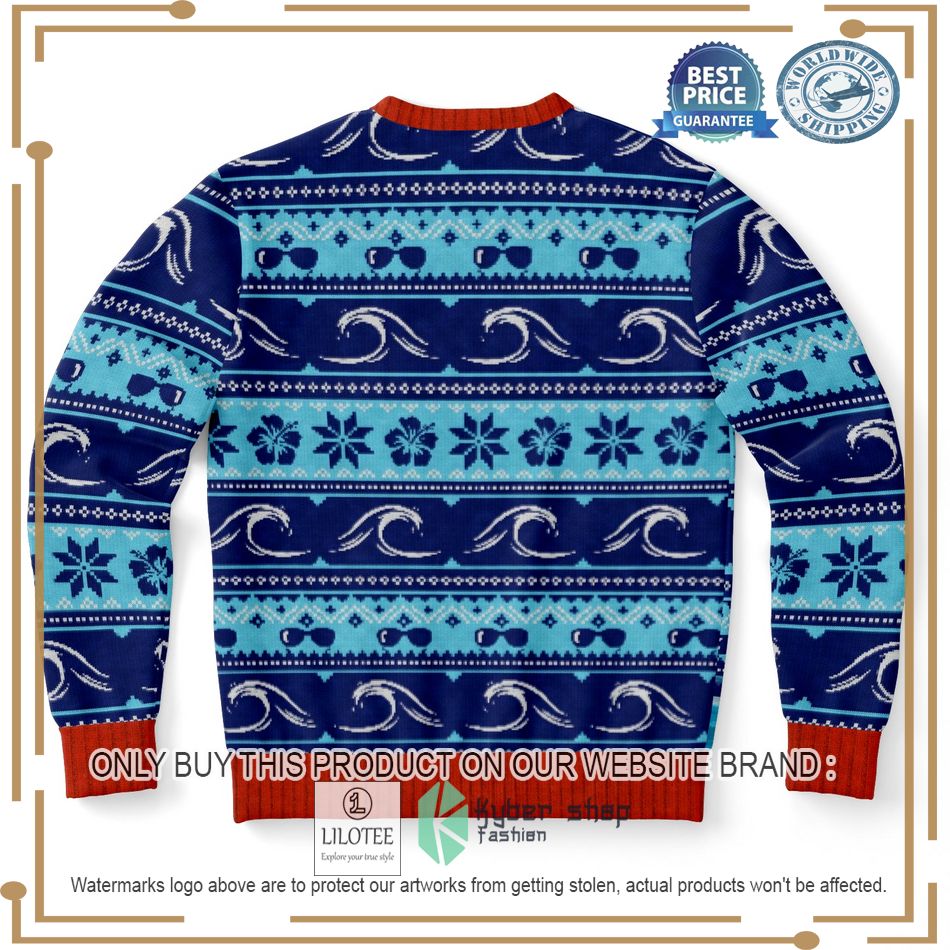 jingle bells surfing swells santa ugly christmas sweater 2 44296