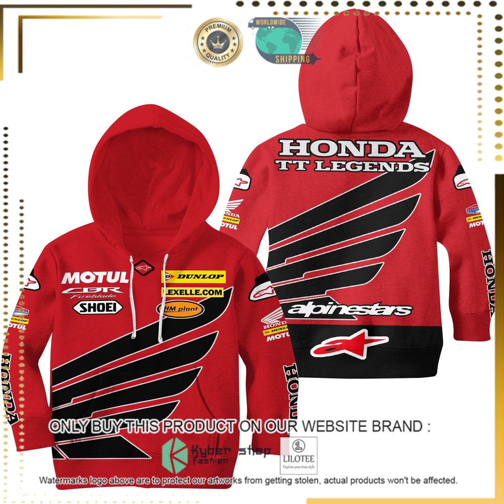 joey dunlop racing honda tt legends red black 3d hoodie shirt 1 11052