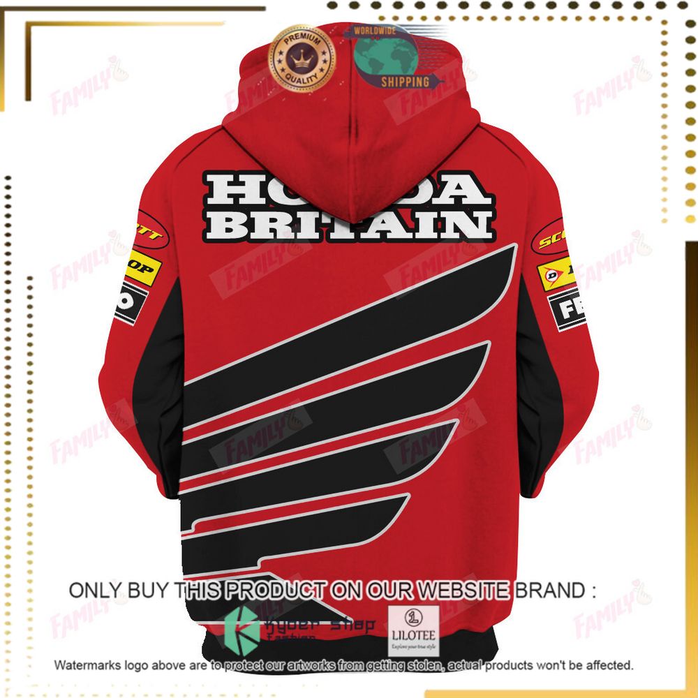 joey dunlop racing red black 3d hoodie shirt 3 65836