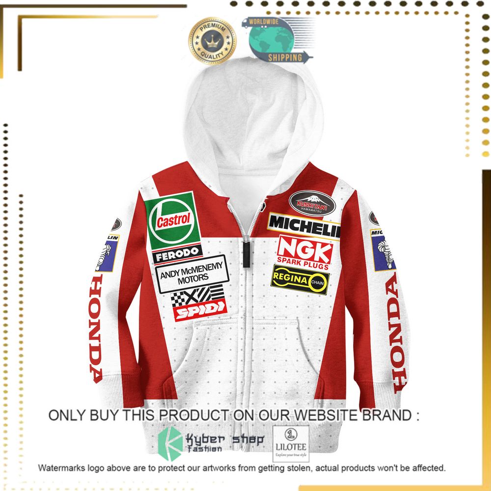joey dunlop racing red white 3d hoodie shirt 5 49650