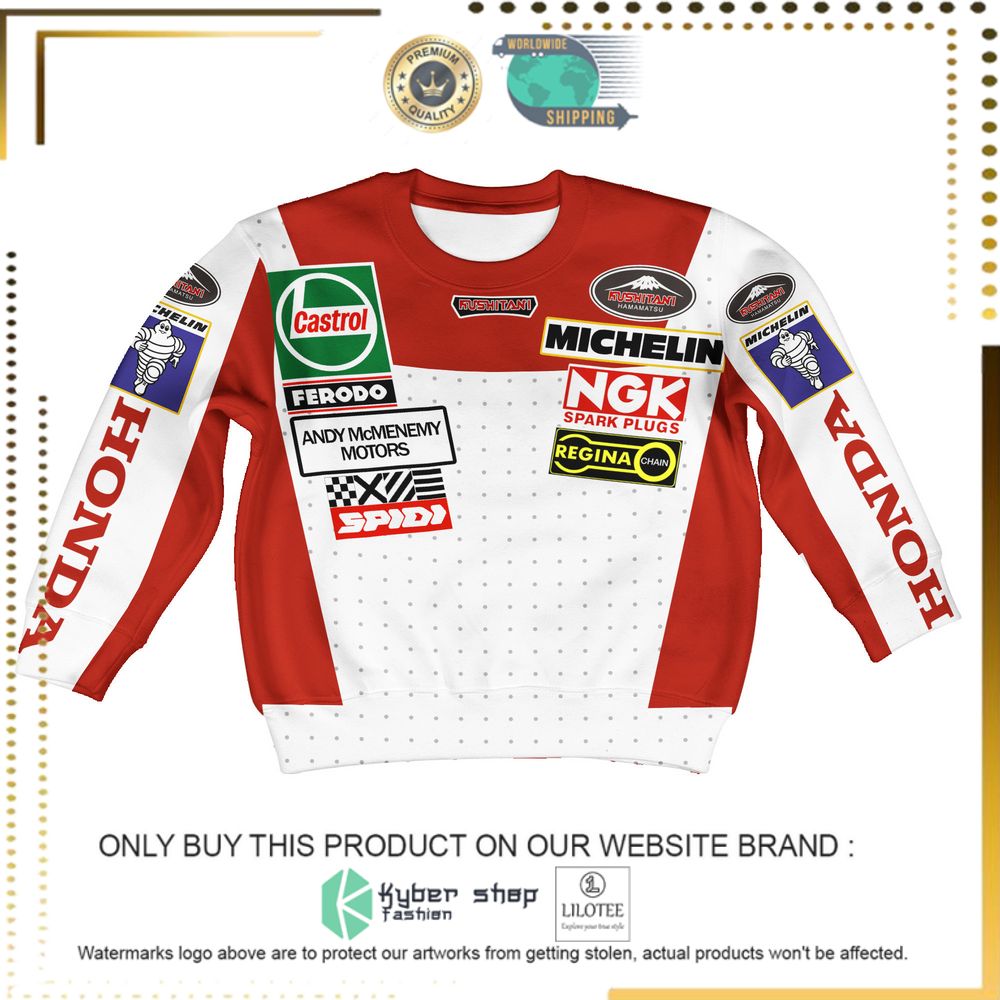 joey dunlop racing red white 3d hoodie shirt 9 25593