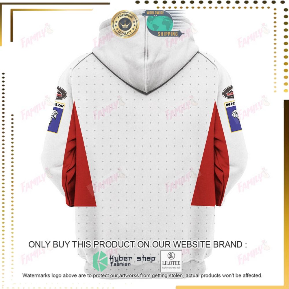 joey dunlop racing white red 3d hoodie shirt 3 53484