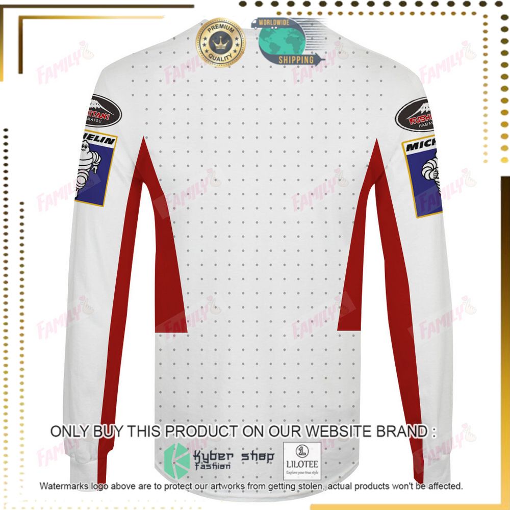 joey dunlop racing white red 3d hoodie shirt 7 3313