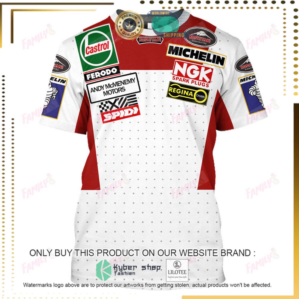 joey dunlop racing white red 3d hoodie shirt 8 48855